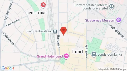 Lägenheter att hyra i Lund - kort over placeringen