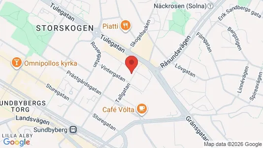 Lägenheter att hyra i Sundbyberg - kort over placeringen