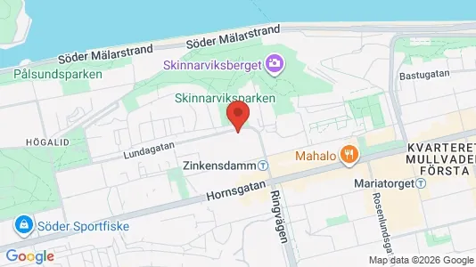 Lägenheter att hyra i Södermalm - kort over placeringen