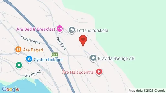 Lägenheter att hyra i Åre - kort over placeringen