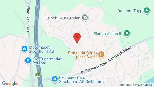 Lägenheter att hyra i Sollentuna - kort over placeringen