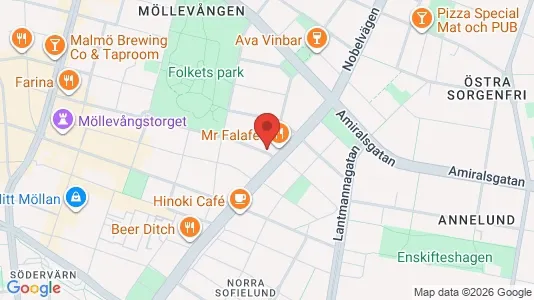 Lägenheter att hyra i Malmö Centrum - kort over placeringen