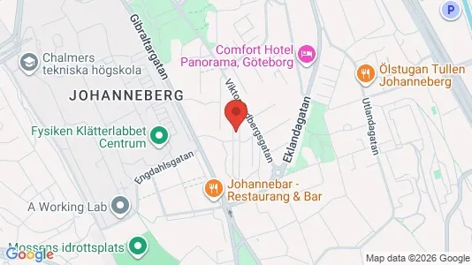 Lägenheter att hyra i Johanneberg - kort over placeringen