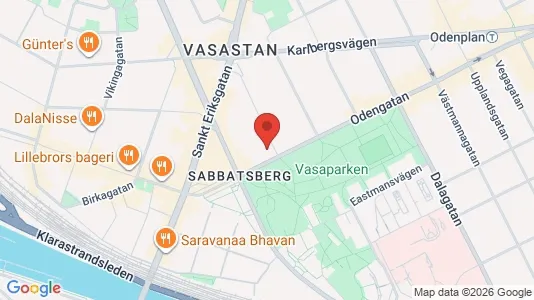 Lägenheter att hyra i Vasastan - kort over placeringen