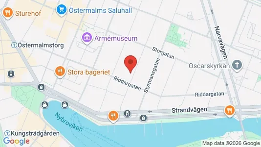 Lägenheter att hyra i Östermalm - kort over placeringen