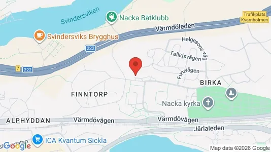 Lägenheter att hyra i Nacka - kort over placeringen