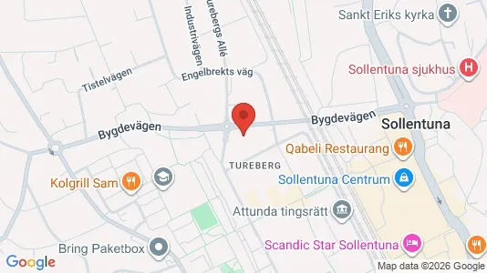 Lägenheter att hyra i Sollentuna - kort over placeringen