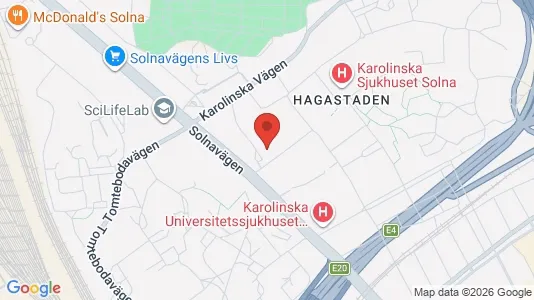 Lägenheter att hyra i Solna - kort over placeringen