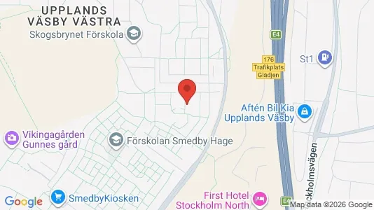 Lägenheter att hyra i Upplands Väsby - kort over placeringen