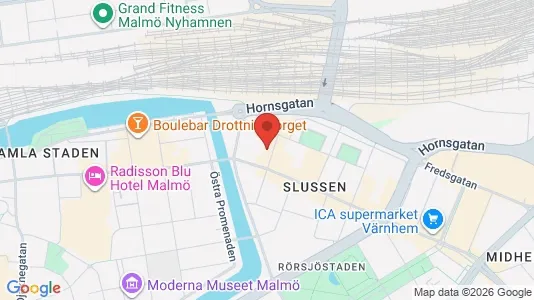 Lägenheter att hyra i Malmö Centrum - kort over placeringen