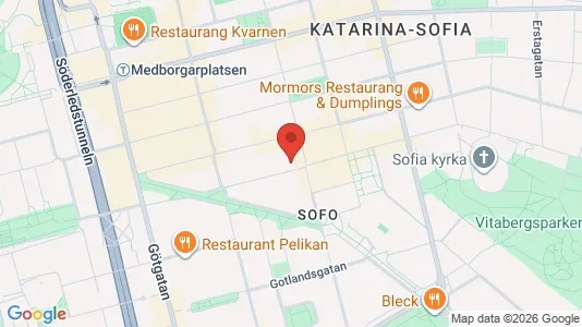 Lägenheter att hyra i Södermalm - kort over placeringen