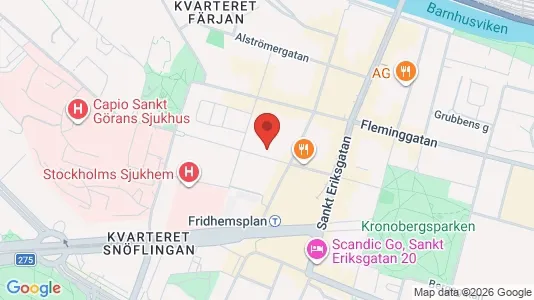 Lägenheter att hyra i Kungsholmen - kort over placeringen