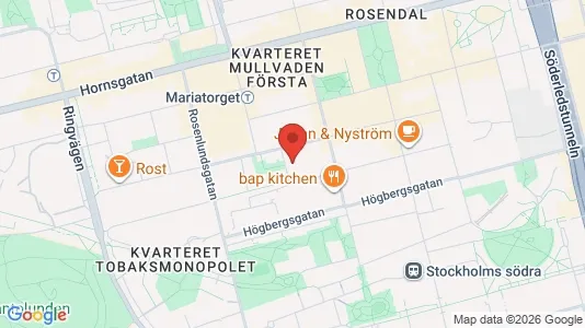 Lägenheter att hyra i Södermalm - kort over placeringen