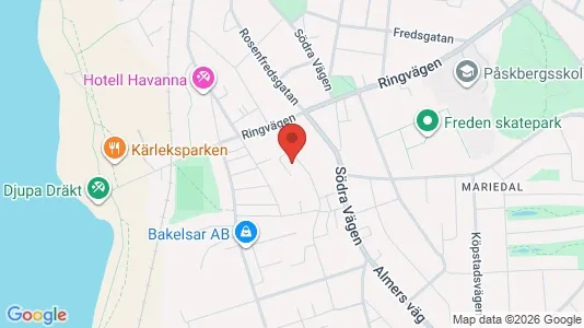 Lägenheter att hyra i Varberg - kort over placeringen