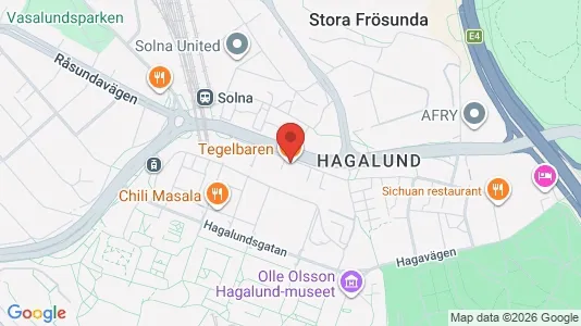 Lägenheter att hyra i Solna - kort over placeringen