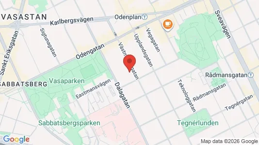 Lägenheter att hyra i Vasastan - kort over placeringen