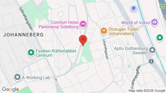 Lägenheter att hyra i Johanneberg - kort over placeringen