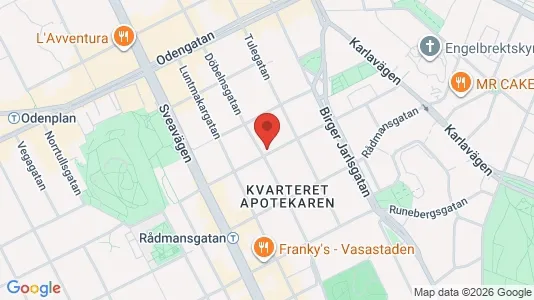 Lägenheter att hyra i Vasastan - kort over placeringen