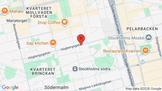 Lägenheter att hyra i Södermalm - kort over placeringen
