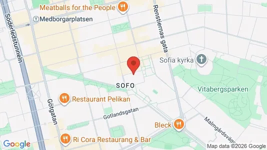 Lägenheter att hyra i Södermalm - kort over placeringen