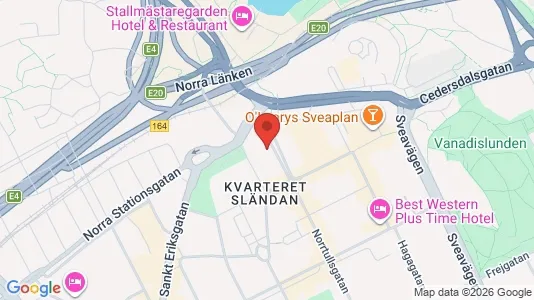 Lägenheter att hyra i Vasastan - kort over placeringen