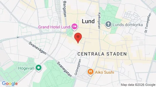 Lägenheter att hyra i Lund - kort over placeringen