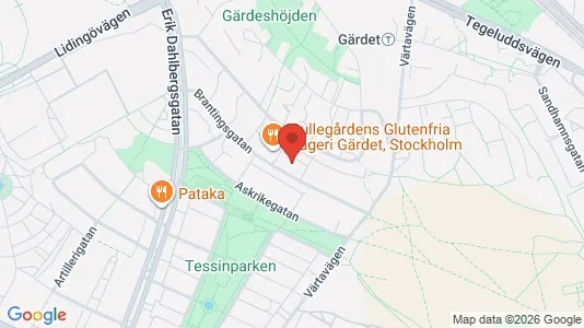 Lägenheter att hyra i Gärdet/Djurgården - kort over placeringen