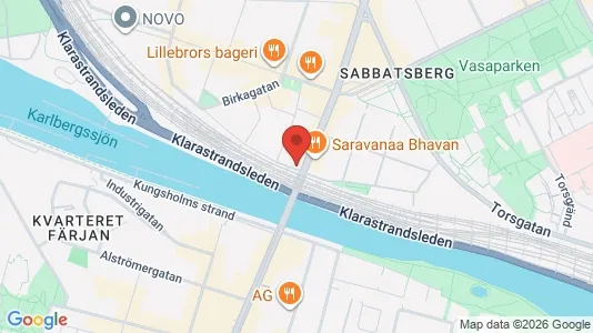 Lägenheter att hyra i Vasastan - kort over placeringen