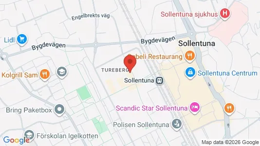 Lägenheter att hyra i Sollentuna - kort over placeringen