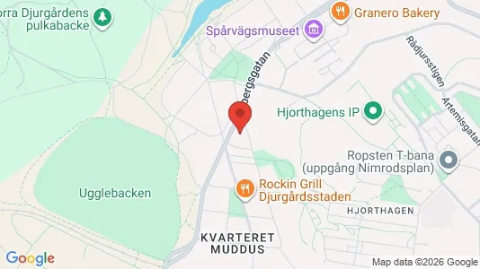 Lägenheter att hyra i Gärdet/Djurgården - kort over placeringen