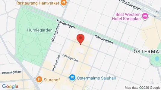 Lägenheter att hyra i Östermalm - kort over placeringen