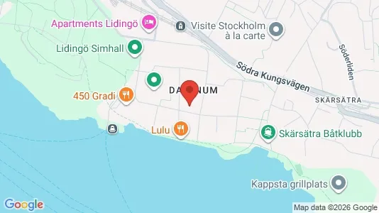 Lägenheter att hyra i Lidingö - kort over placeringen