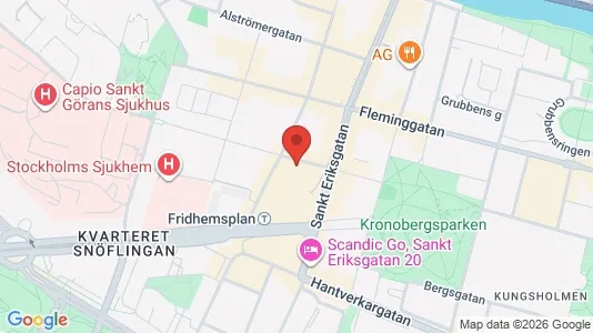 Lägenheter att hyra i Kungsholmen - kort over placeringen