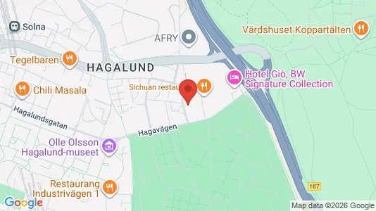 Lägenheter att hyra i Solna - kort over placeringen