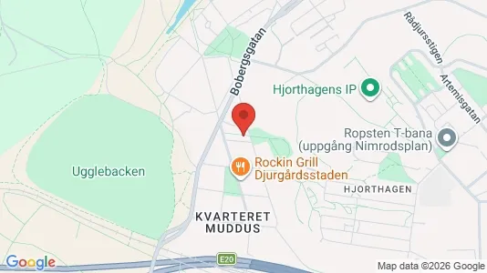 Lägenheter att hyra i Gärdet/Djurgården - kort over placeringen