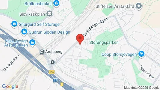 Lägenheter att hyra i Hammarbyhamnen - kort over placeringen