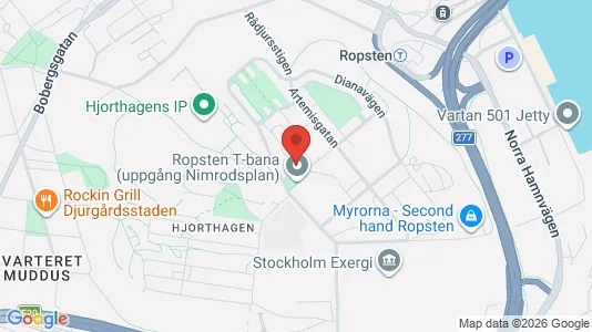 Lägenheter att hyra i Gärdet/Djurgården - kort over placeringen