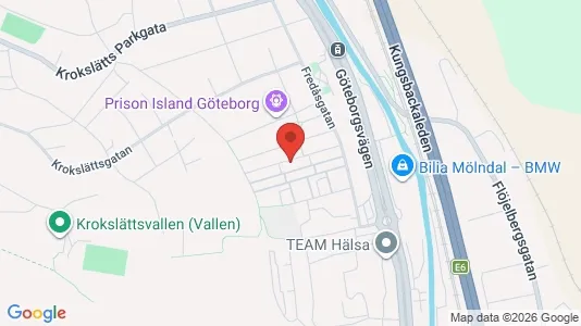 Lägenheter att hyra i Mölndal - kort over placeringen
