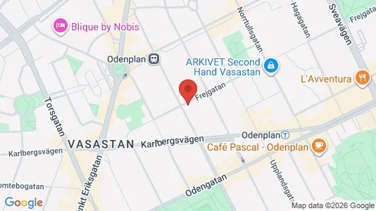 Lägenheter att hyra i Vasastan - kort over placeringen
