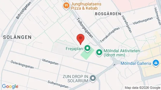 Lägenheter att hyra i Mölndal - kort over placeringen
