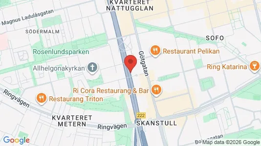 Lägenheter att hyra i Södermalm - kort over placeringen
