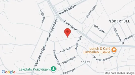 Lägenheter att hyra i Gävle - kort over placeringen