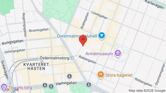 Lägenheter att hyra i Östermalm - kort over placeringen