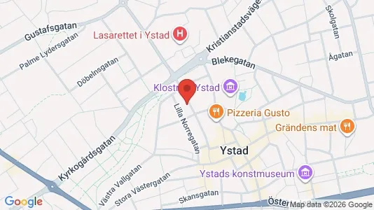 Lägenheter att hyra i Ystad - kort over placeringen