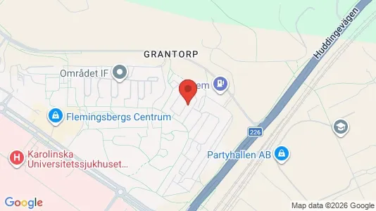 Lägenheter att hyra i Huddinge - kort over placeringen