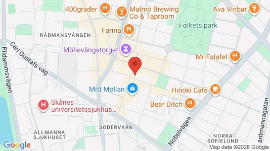 Lägenheter att hyra i Malmö Centrum - kort over placeringen