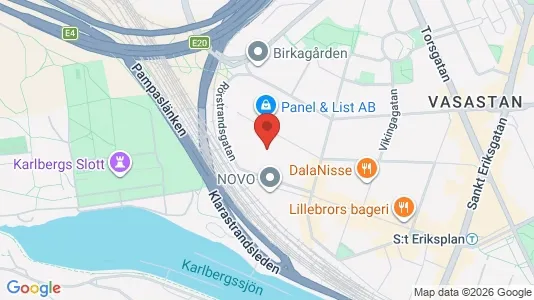 Lägenheter att hyra i Vasastan - kort over placeringen