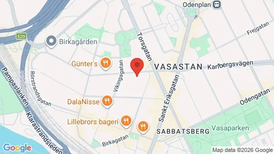 Lägenheter att hyra i Vasastan - kort over placeringen