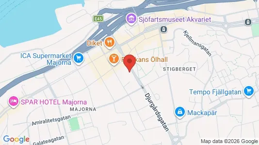 Lägenheter att hyra i Majorna-Linné - kort over placeringen