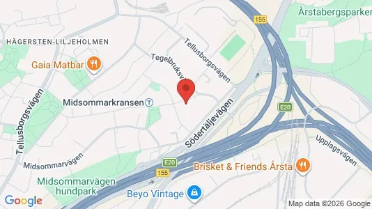 Lägenheter att hyra i Söderort - kort over placeringen
